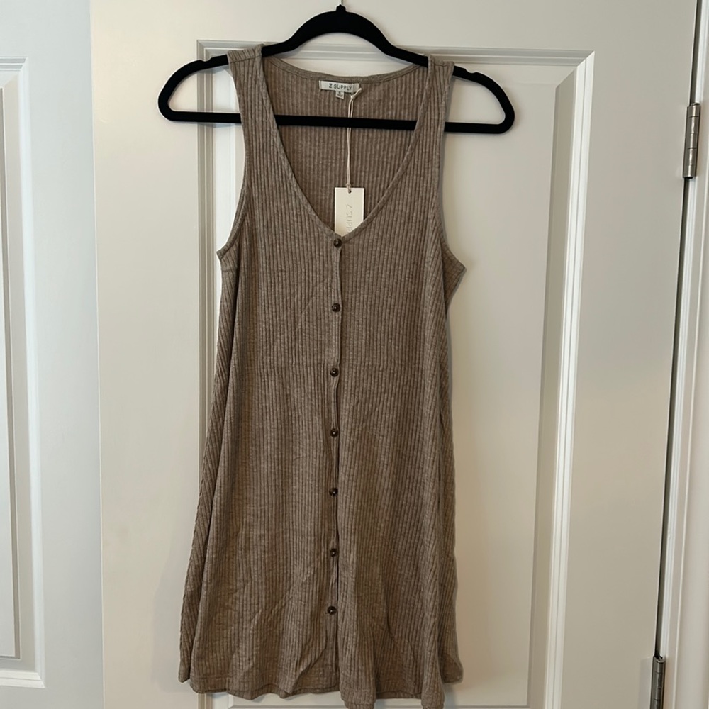 NWT Z Supply Margo Ribbed dress. Size Small. Color: latte